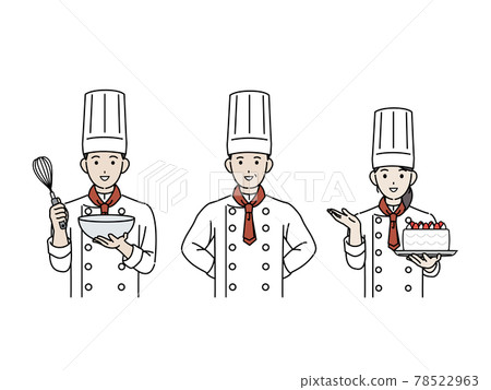 Chef cook pastry chef men and women illustration material Chef cook pastry chef men and women illustration material 78522963