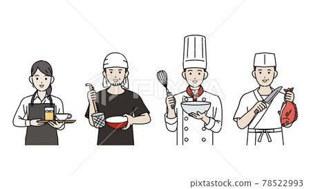 Cook chef cook restaurant clerk people illustration material Cook chef cook restaurant clerk people illustration material 78522993
