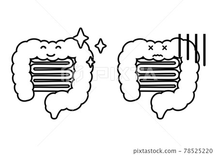 Human intestine and face (monochrome) Human intestine and face (monochrome) 78525220