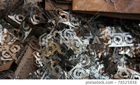 Scrap iron before being melted and reused 78525838