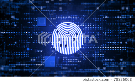 Fingerprint Cyber Security Technology Digital Data Protection Future Background. 3d rendering Fingerprint Cyber Security Technology Digital Data Protection Future Background. 3d rendering 78526068