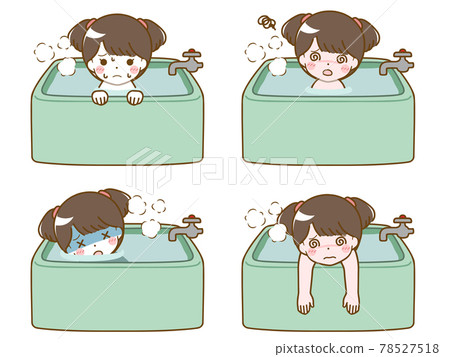 一個年輕女孩在洗澡時生病了 一個年輕女孩在洗澡時生病了 78527518