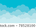 Cloud cartoon with blue sky background landscape vector 78528100