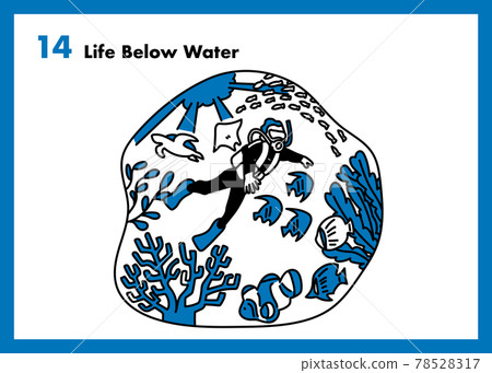 讓我們一起保護海洋的豐富性—海洋資源插畫 78528317