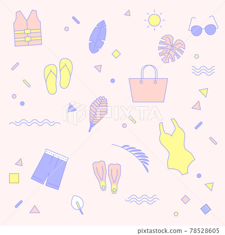 Summer pattern vector illustration 78528605