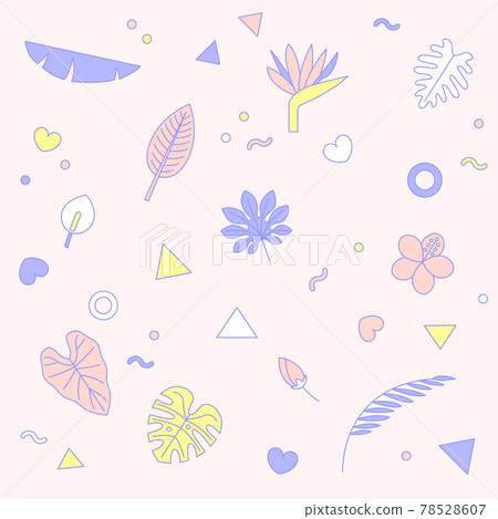 Summer plants pattern vector illustration Summer plants pattern vector illustration 78528607