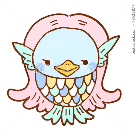 寬鬆可愛的怪物插畫Amabie 78529877