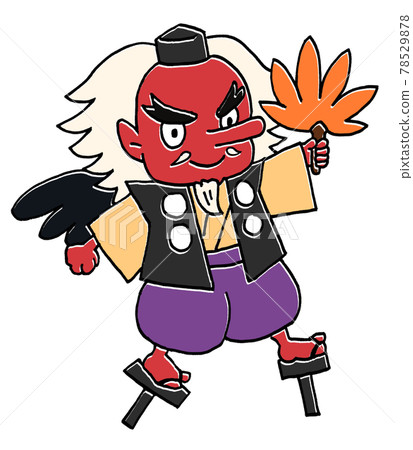 寬鬆可愛的怪物插畫天狗 寬鬆可愛的怪物插畫天狗 78529878