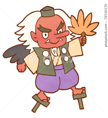 A cute and relaxed monster illustration: Tengu A cute and relaxed monster illustration: Tengu 78530170