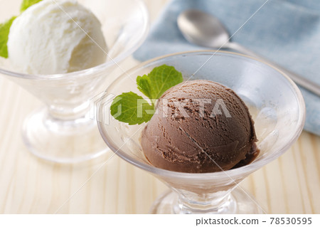 Chocolate and milk ice cream Chocolate and milk ice cream 78530595