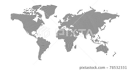 World map modern design 78532331