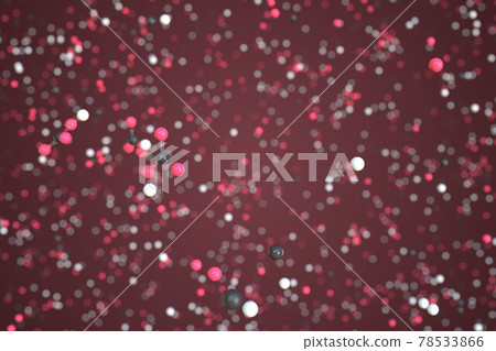 Molecule of Sodium hydrogen carbonate. Molecular model, conceptual 3d rendering 78533866
