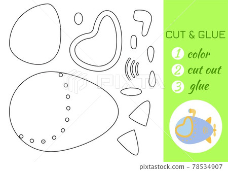 Color, cut and glue paper blue submarine. Cut and paste craft activity page. Educational game for preschool children. DIY worksheet. Kids logic game, activities jigsaw. Vector stock illustration. Color, cut and glue paper blue submarine. Cut and paste craft activity page. Educational game for preschool children. DIY worksheet. Kids logic game, activities jigsaw. Vector stock illustration. 78534907