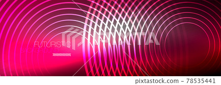 Dark abstract background with glowing neon circles. Trendy layout template for business or technology presentation, internet poster or web brochure cover, wallpaper Dark abstract background with glowing neon circles. Trendy layout template for business or technology presentation, internet poster or web brochure cover, wallpaper 78535441
