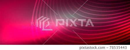 Dark abstract background with glowing neon circles. Trendy layout template for business or technology presentation, internet poster or web brochure cover, wallpaper 78535443