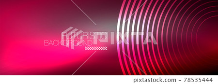 Dark abstract background with glowing neon circles. Trendy layout template for business or technology presentation, internet poster or web brochure cover, wallpaper Dark abstract background with glowing neon circles. Trendy layout template for business or technology presentation, internet poster or web brochure cover, wallpaper 78535444