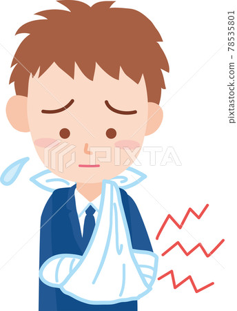 Various people with injured arms 78535801