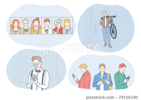 Online communication, chatting, dating, technologies concept 78536190