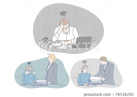 Stress, overwork, exhaustion, depression, overload concept Stress, overwork, exhaustion, depression, overload concept 78536202