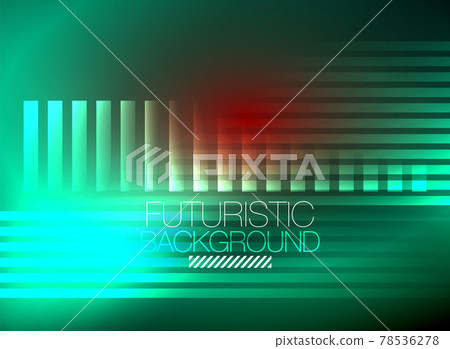 Bright neon color techno abstract background, shiny glowing neon lines in the dark background 78536278