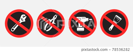 do not use repair tools sign symbol set do not use repair tools sign symbol set 78536282