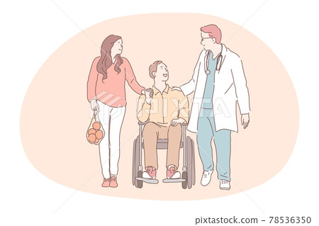 Disabled people on wheelchair living happy active lifestyle concept Disabled people on wheelchair living happy active lifestyle concept 78536350