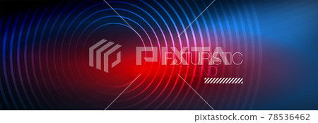 Dark abstract background with glowing neon circles. Trendy layout template for business or technology presentation, internet poster or web brochure cover, wallpaper 78536462