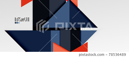 Shiny color triangles and geometric shapes vector abstract background 78536489