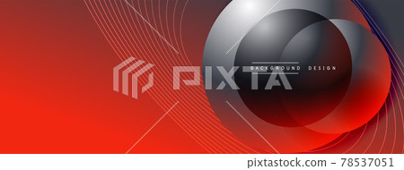 Gradient circles with shadows. Vector techno abstract background. Modern overlapping forms wallpaper background, design template Gradient circles with shadows. Vector techno abstract background. Modern overlapping forms wallpaper background, design template 78537051