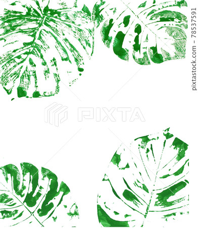 Palm leaves made by watercolor By coloring the water on the palm leaves Then put on the paper Palm leaves made by watercolor By coloring the water on the palm leaves Then put on the paper 78537591