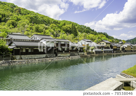 平福川端風景 兵庫縣佐用郡佐用町 78538046