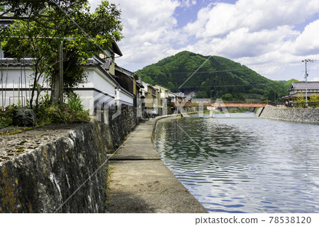 平福川端風景 兵庫縣佐用郡佐用町 78538120