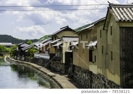 平福川端風景 兵庫縣佐用郡佐用町 78538121