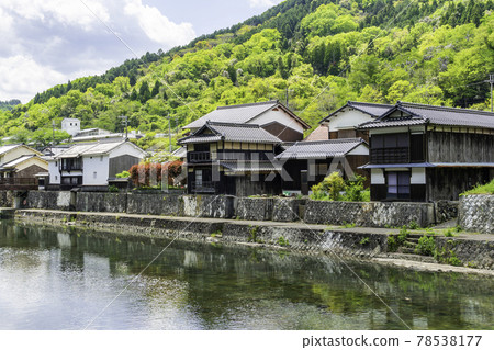 平福川端風景 兵庫縣佐用郡佐用町 平福川端風景 兵庫縣佐用郡佐用町 78538177