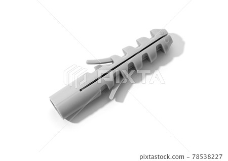 Plastic dowel isolated on a white background. Wall anchor Plastic dowel isolated on a white background. Wall anchor 78538227