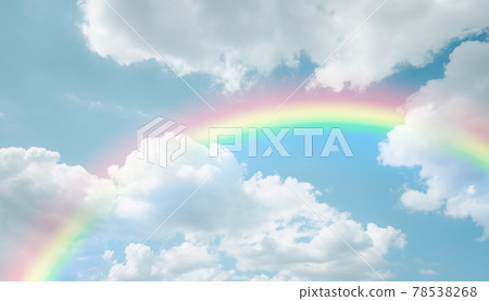 rainbow in cloudy sky rainbow in cloudy sky 78538268