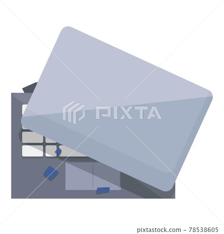 Fix laptop repair icon, cartoon style 78538605