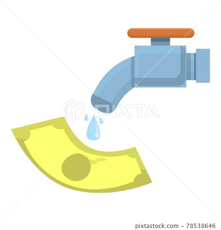 Water tap anti-money laundry icon, cartoon style Water tap anti-money laundry icon, cartoon style 78538646