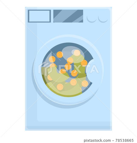 Wash machine anti-money laundry icon, cartoon style Wash machine anti-money laundry icon, cartoon style 78538665
