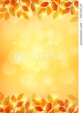 Vector illustration frame background (fallen leaves) of autumn leaves and bokeh 78539120