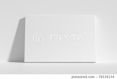 Horizontal rectangular poster on floor leaning at wall Horizontal rectangular poster on floor leaning at wall 78539134