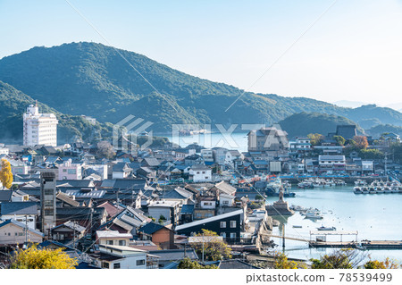 Fukuyama City, Hiroshima Prefecture, the cityscape of Tomonoura in fine weather 78539499