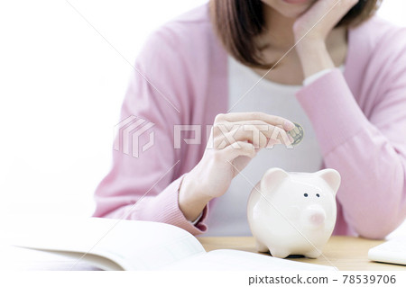 儲蓄 儲蓄存錢筒 豬 存錢筒 人 女人 78539706