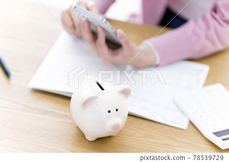 Savings, savings, piggy bank, piggy bank, person, woman 78539729