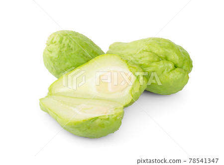 Chayote isolated on white background Chayote isolated on white background 78541347