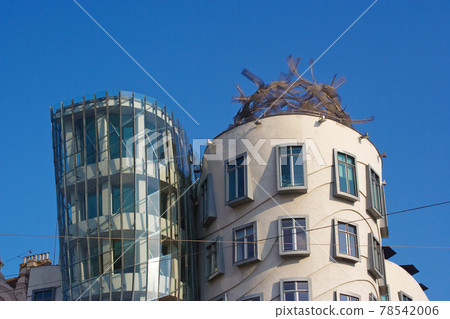 high floors of Dancing House landmark of Prague Czech Republic 78542006