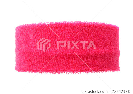 Wide pink training headband isolated on white 78542988