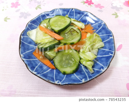 Lightly pickled cucumber, cabbage and carrot Lightly pickled cucumber, cabbage and carrot 78543235