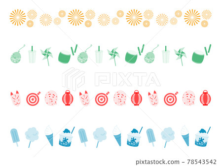 夏季節日矢量插圖集 夏季節日矢量插圖集 78543542