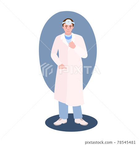 Dentist vector illustration from professions collection. Flat cartoon illustration isolated on white Dentist vector illustration from professions collection. Flat cartoon illustration isolated on white 78545481